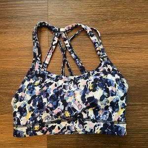 Floral Strappy Sports Bra